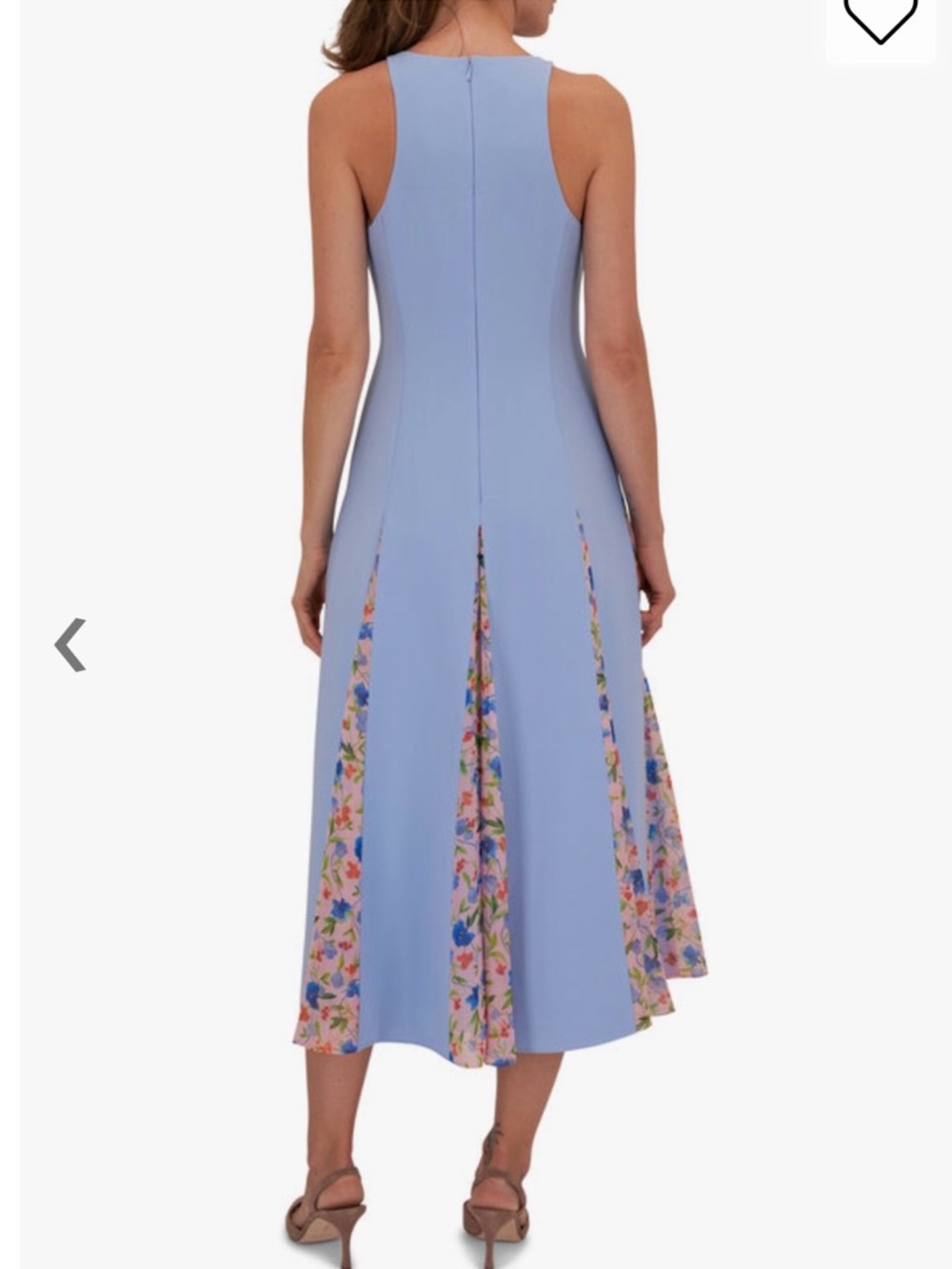 CAROLINA HERRERA SLEEVELESS HALTER GODET MIDI DRESS LAKE BLUE size 6 NEW - Picture 8 of 15